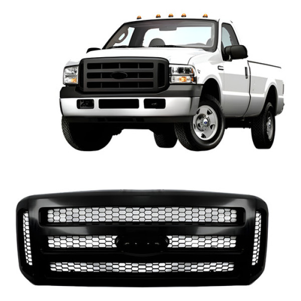 Grade Central Para Ford F250 2006 2007 2008 A 2012 Preto