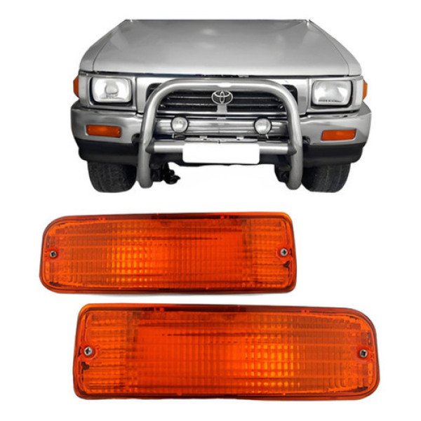 Par Pisca Seta Parachoque Hilux Srv 2002 2003 2004.