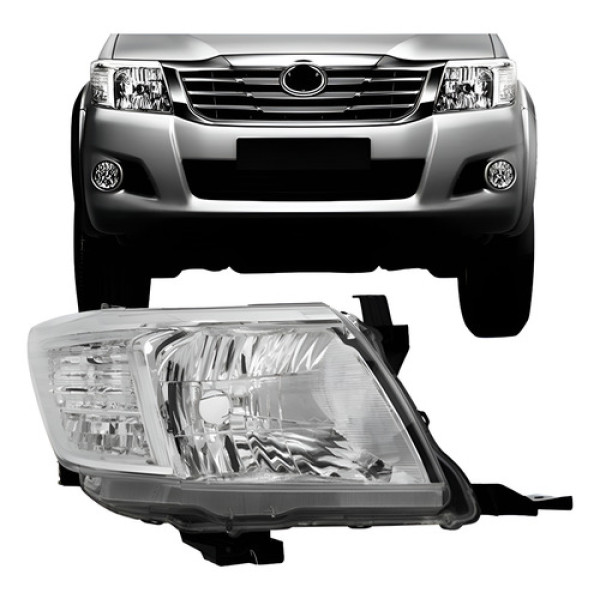 Farol Hilux Srv 2012 2013 2014 2015 Pick-up Cromado