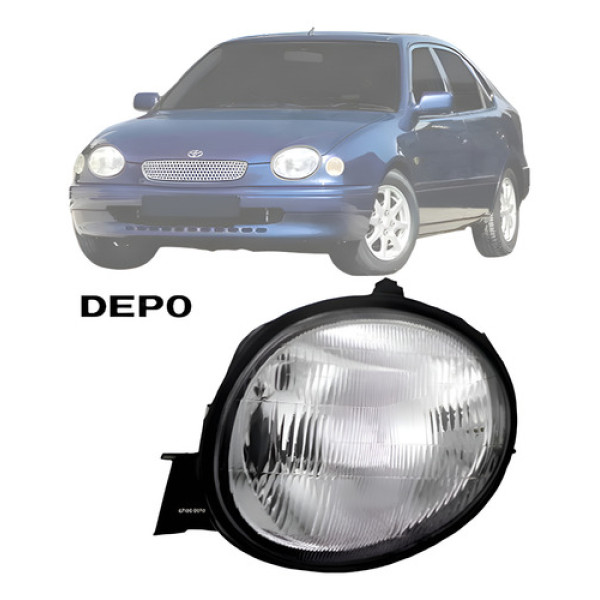 Farol Corolla Europeu 1998 1999 2000 2001 2002 Depo Esquerdo Esquerdo/motorista