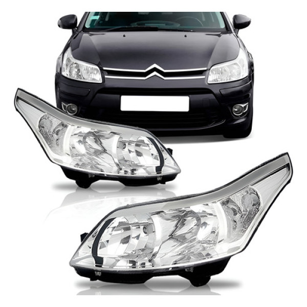 Farol C4 Citroen Pallas & Hatch 2007 08 09 10 11 12 2013 Tyc