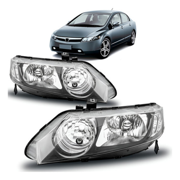 Farol Hnda New Civic 2007 2008 2009 2010 2011 Novo Direito/passageiro