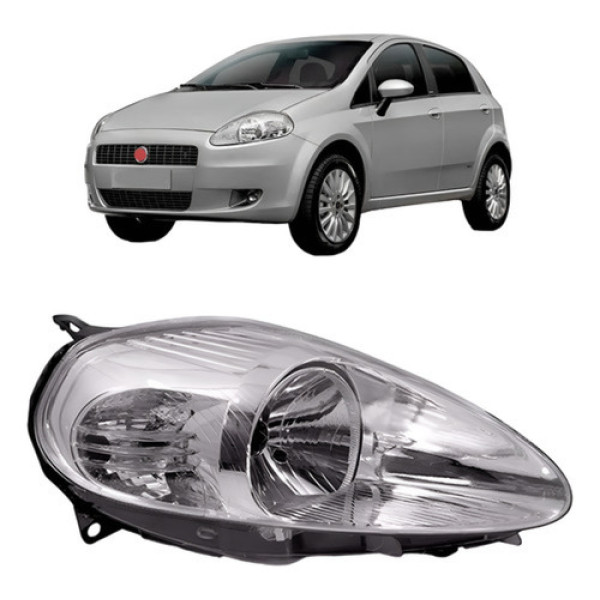 Farol Punto 2007 2008 2009 2010 2011 2012 Cromado Mod.orig