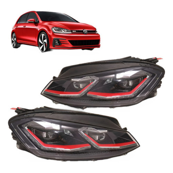 Par Farol Golf Gti 2014 2015 2016 Com Friso Vermelho