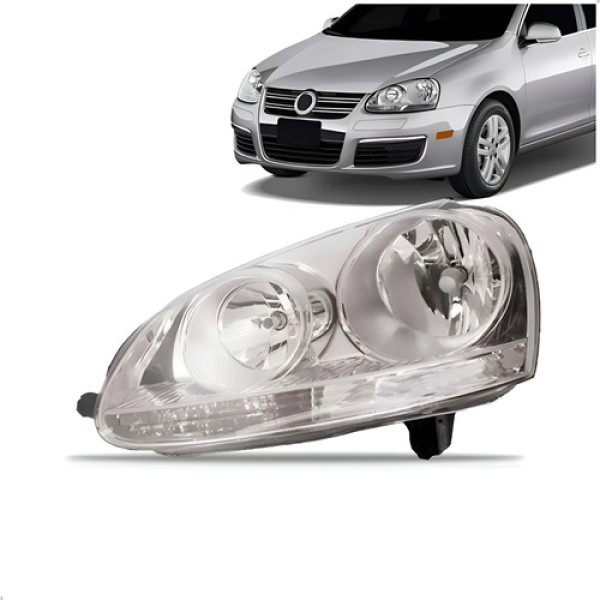 Farol Jetta 2007 2008 2009 Cromado