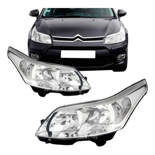 Farol C4 Citroen Pallas & Hatch 2007 08 09 10 11 12 2013 Tyc