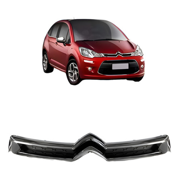Grade Radiador Citroen C3 2013 Á 2016 Com Friso Cromado