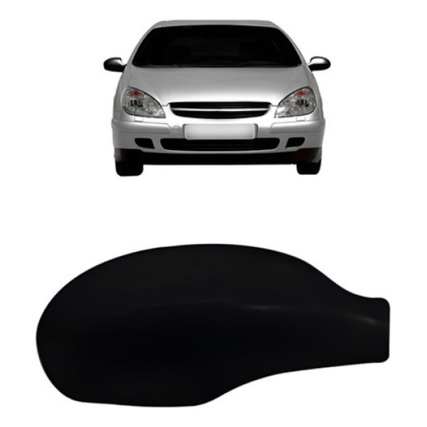 Capa Retrovisor C5 Exclusive 2001 02 03 04 05 06 2007 Preto