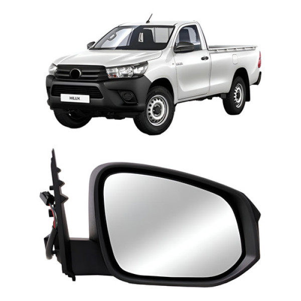 Retrovisor Eletrico C/capa Texturizada Hilux 2016 A 2021