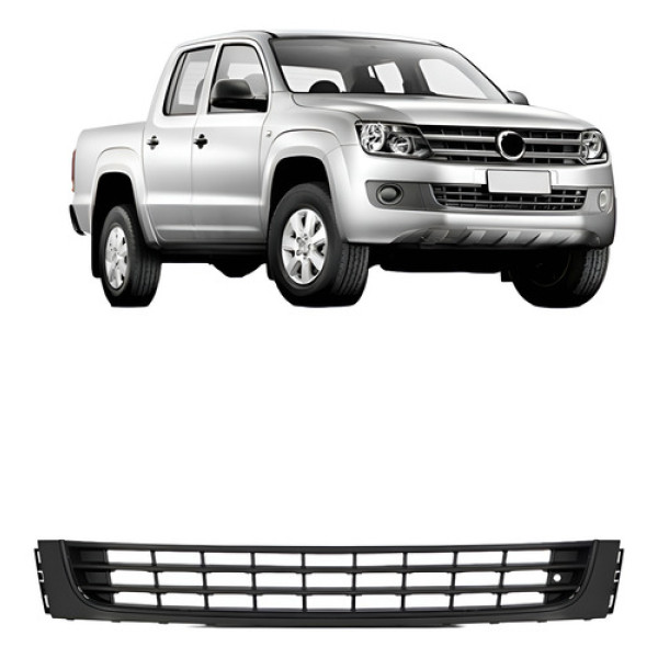 Grade Central Parachoque Amarok 2013 2014 15 2016 Sem Friso Preto