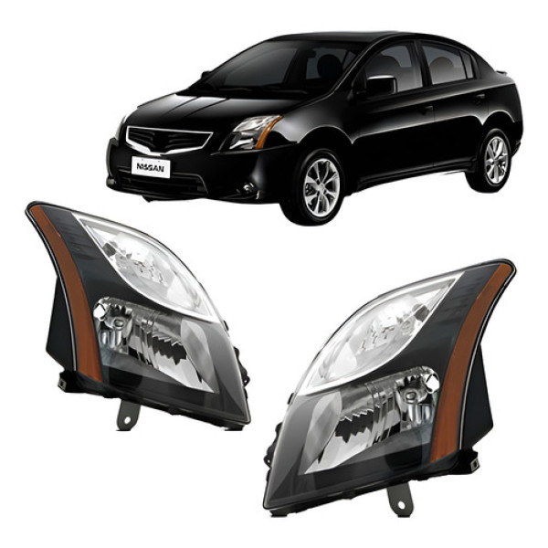 Par Farol Mascara Negra Sentra 2011 A 2013