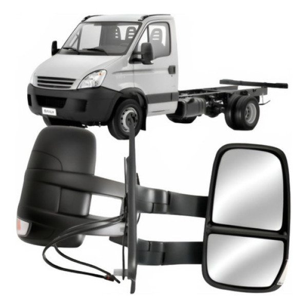 Par Retrovisor Iveco Daily 2008 A 2022 Fixo Longo Com Pisca