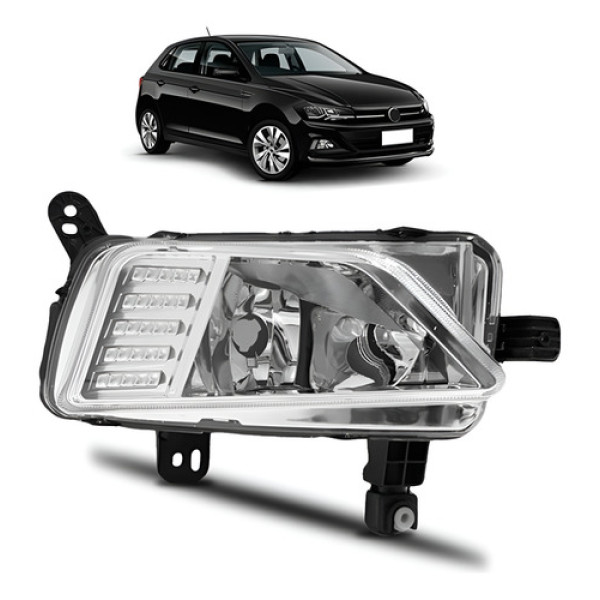 Farol Milha Polo 2018 2019 Cromado