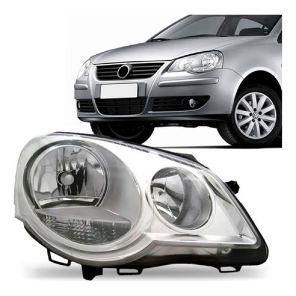 Farol Polo 2007 2008 2009 2010 11 2012 Manual Cromado Oferta