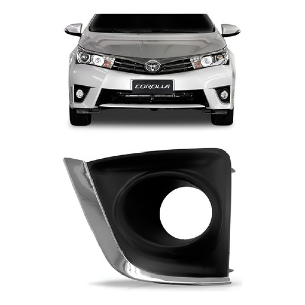 Grade Moldura Milha Toyota Corolla 2015 16 17 Friso Cromado