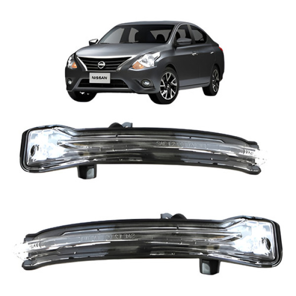 Par Pisca Retrovisor Versa 2016 2017 2018 Externo