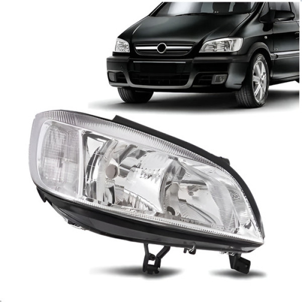 Farol Zafira 2001 02 03 04 05 A 2012 Cromado Manual Direito Direito/passageiro