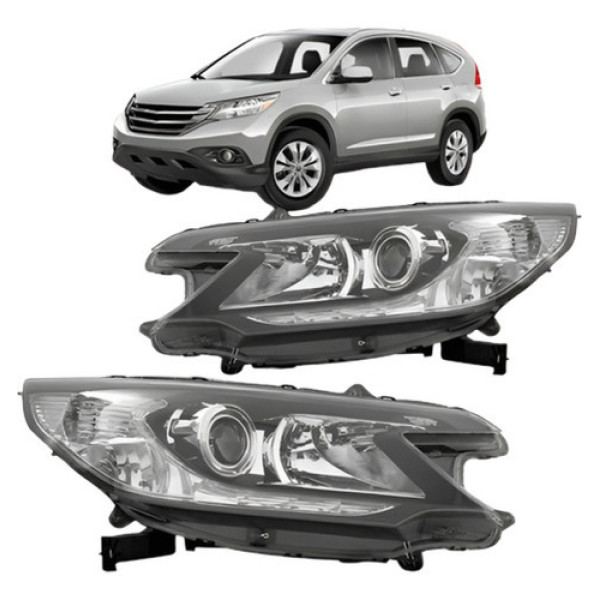 Par Farol Honda Crv 2012 2013 2014 Com Projetor Depo
