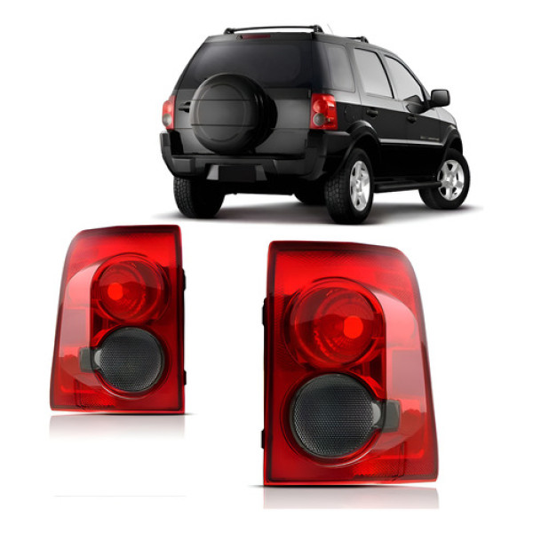 Par Sinaleira Traseira Ford Ecosport Fume 2008 09 10 11 2012 Ambos Lados Fumê