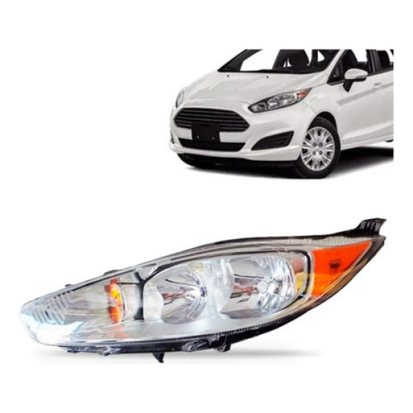 Farol New Fiesta Mexicano 13 14 15 16 Cromado Seta Âmbar