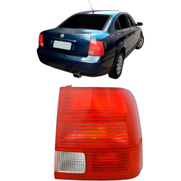 Lanterna Traseira Passat 97 98 99 00 Re Branca Ld Direito/passageiro Vermelho