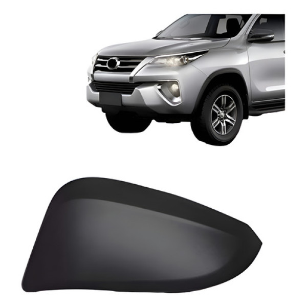 Aplique Capa Retrovisor Hilux 2016 A 2018 Preto Texturizado