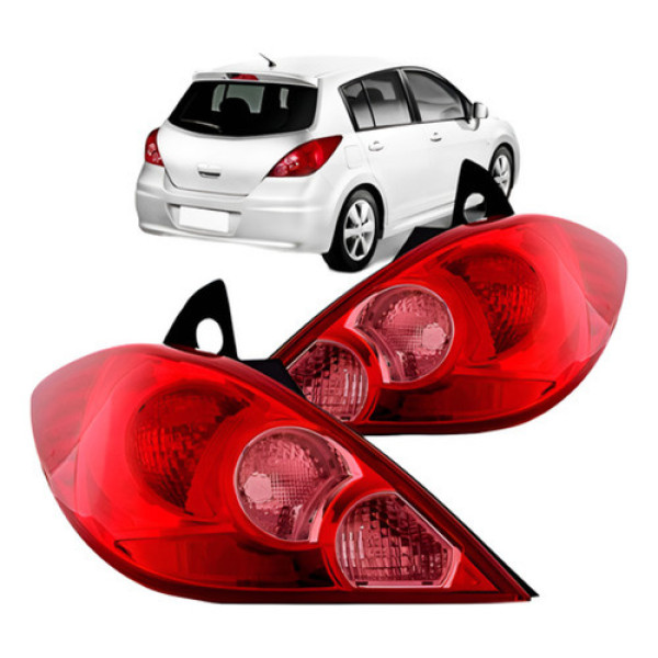 Par Lanterna Traseira Tiida 2008 A 2011 Hatch
