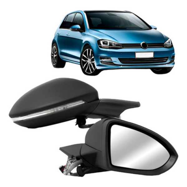 Par Retrovisor Golf Eletrico Com Pisca 2014 A 2018