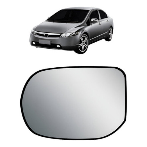 Lente Do Retrovisor New Civic 2006 07 08 09 10 2011 Com Base