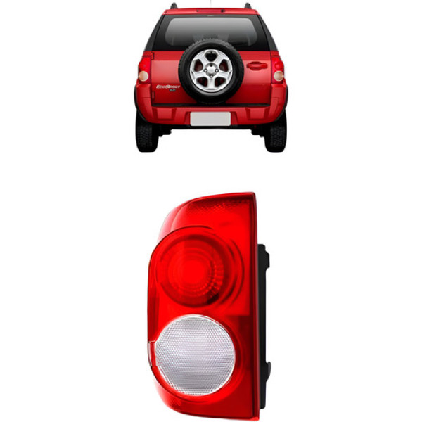 Lanterna Traseira Ecosport Xls 2008 09 10 11 2012 Cristal