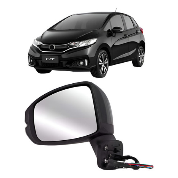 Retrovisor Elétrico Retrátil Fit/ Wrv 2014 A 2021 C/ Pisca