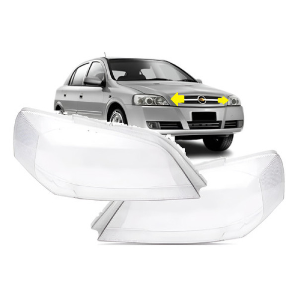 Pares Lente Farol Chevrolet Astra 2.0 2003 A 2011 Hatch