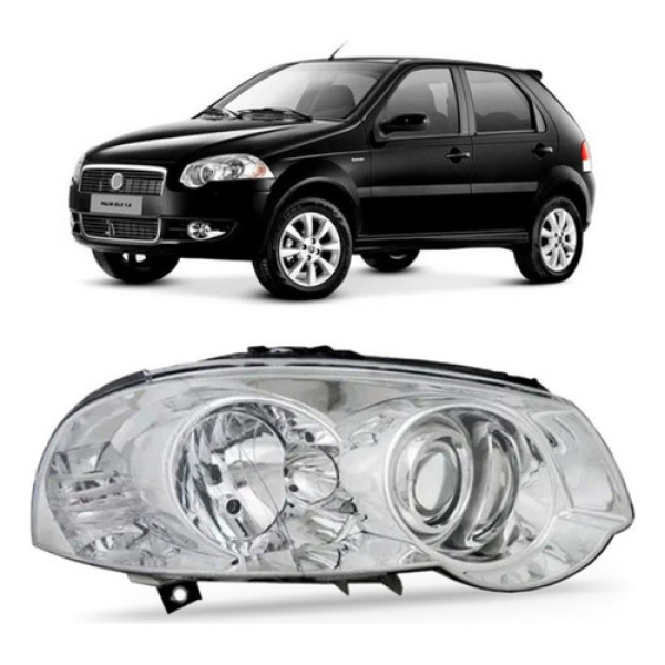 Farol Palio 2010 A 2012 Siena 2008 A 2012 Cromado Modelo Lua