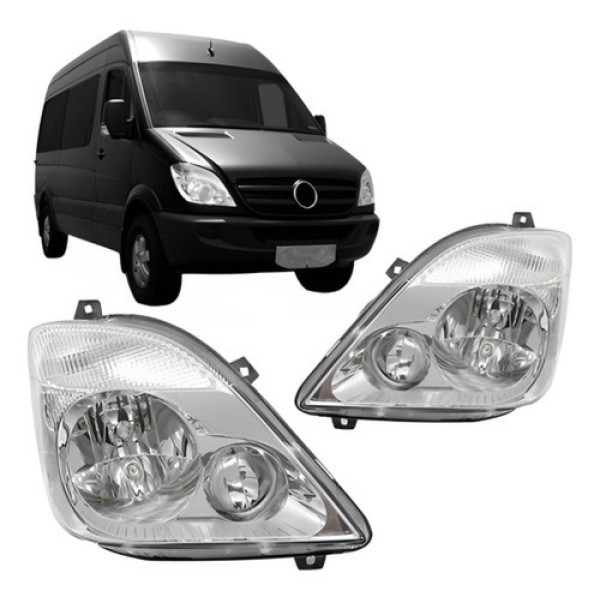 Jogo Farol Sprinter 2012/2016 Elétrico Com Auxiliar S Motor