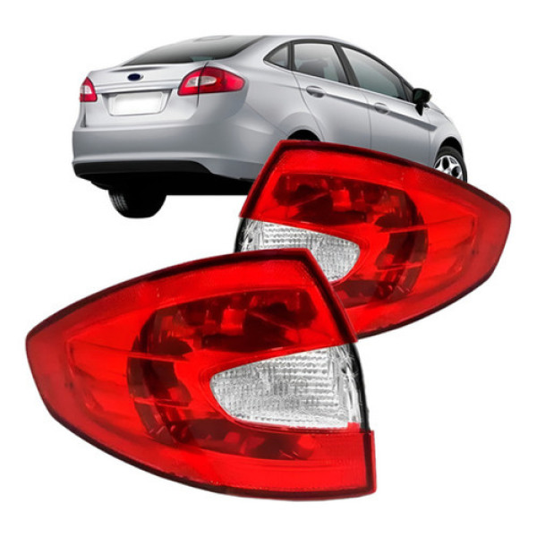 Par Lanterna Traseira New Fiesta Sedan Mexicano 2011 12 2013