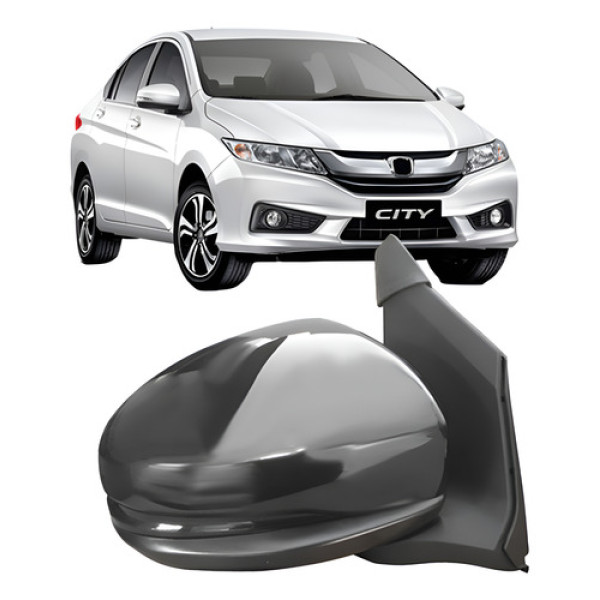 Retrovisor City 2014 A 2016 Eletrico Retratil Com Pisca