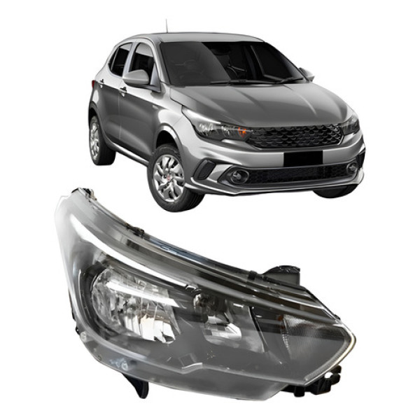 Farol Argo Cronos 2017 2018 2019 Manual Com Led