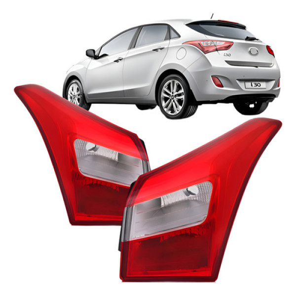 Par Lanterna Traseira Para Hyundai I30 2013 A 2016 Canto