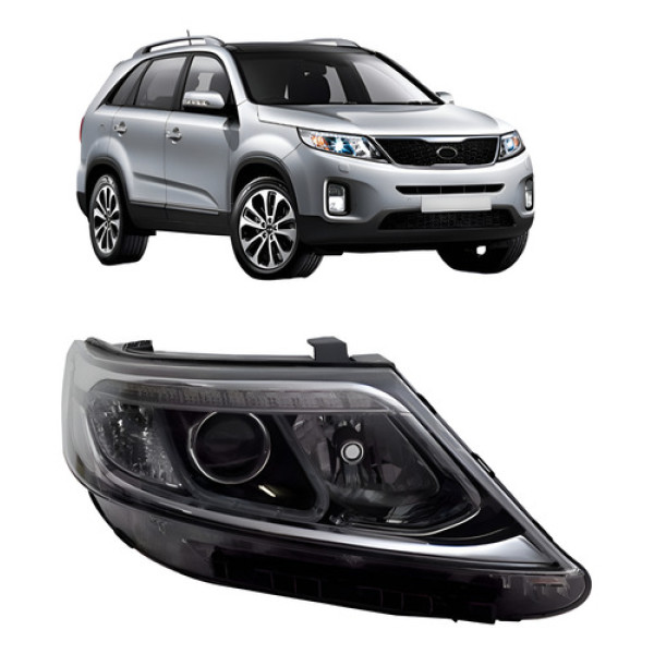 Farol Sorento 2014 2015 Eletrico Com Motor Com Led Direito/passageiro