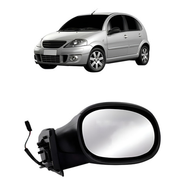 Retrovisor Eletrico Para Citroen C3 2003 Até 2012