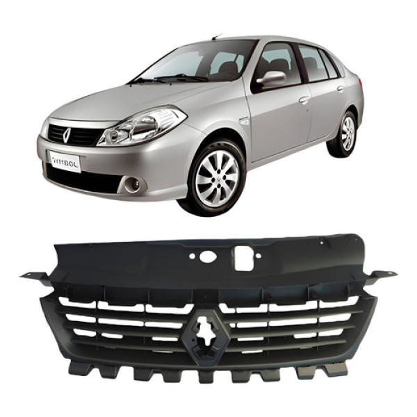 Grade Dianteira Superior Para Renault Symbol 09 2010 11 2012