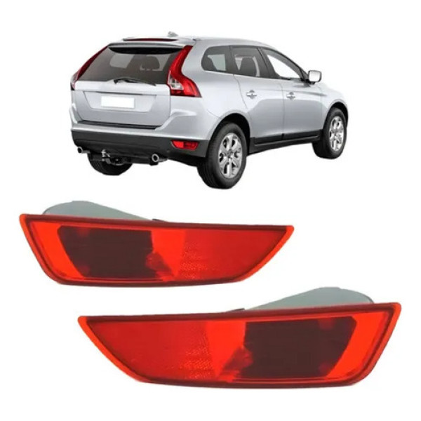 Par Lanterna Placa Xc60 2009  12 13 2014 Com Lampada Ambos Lados Vermelho