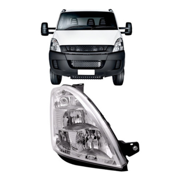 Farol Iveco Daily 2008/2018 Elétrico Com Motor C/ Auxiliar