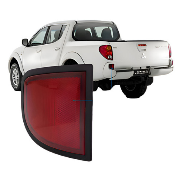 Defletor Aplique Traseiro L200 Triton 2007 A 2015 Esquerda