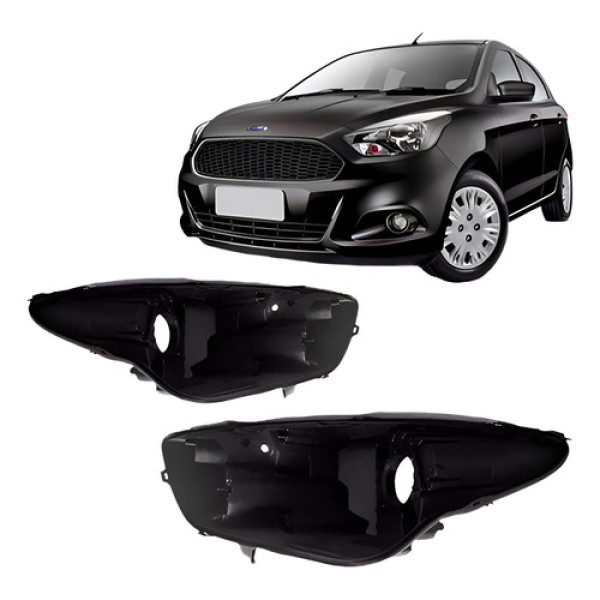 Par Carcaça Farol Dianteiro Para Ford Ka 2019 2020 2021 202