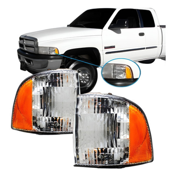 Par Lanterna Dianteira Pisca Dodge Ram 1994 Até 2001.