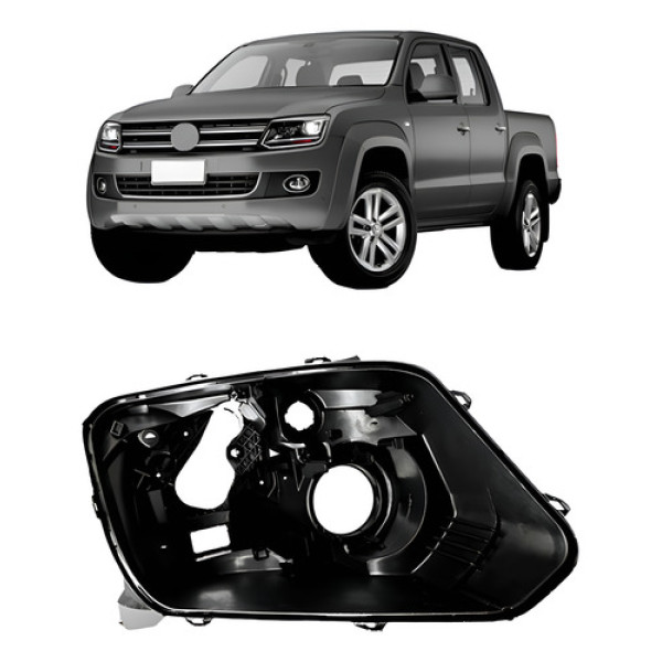 Carcaça Farol Dianteiro Vw Amarok 2010 A 2016