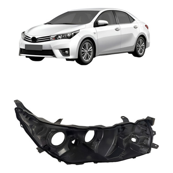 Carcaça Farol Corolla 2014 A 2017 Sem Projetor Sem Led