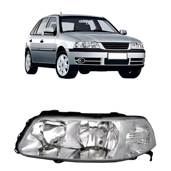 Farol Gol 1999 2000 2001 2002 2003 A 2005 Foco Duplo Cromado